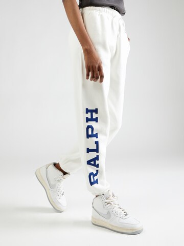 Polo Ralph Lauren Tapered Broek in Wit: voorkant