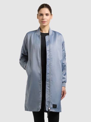 Manteau mi-saison 'TIindra' khujo en bleu : devant