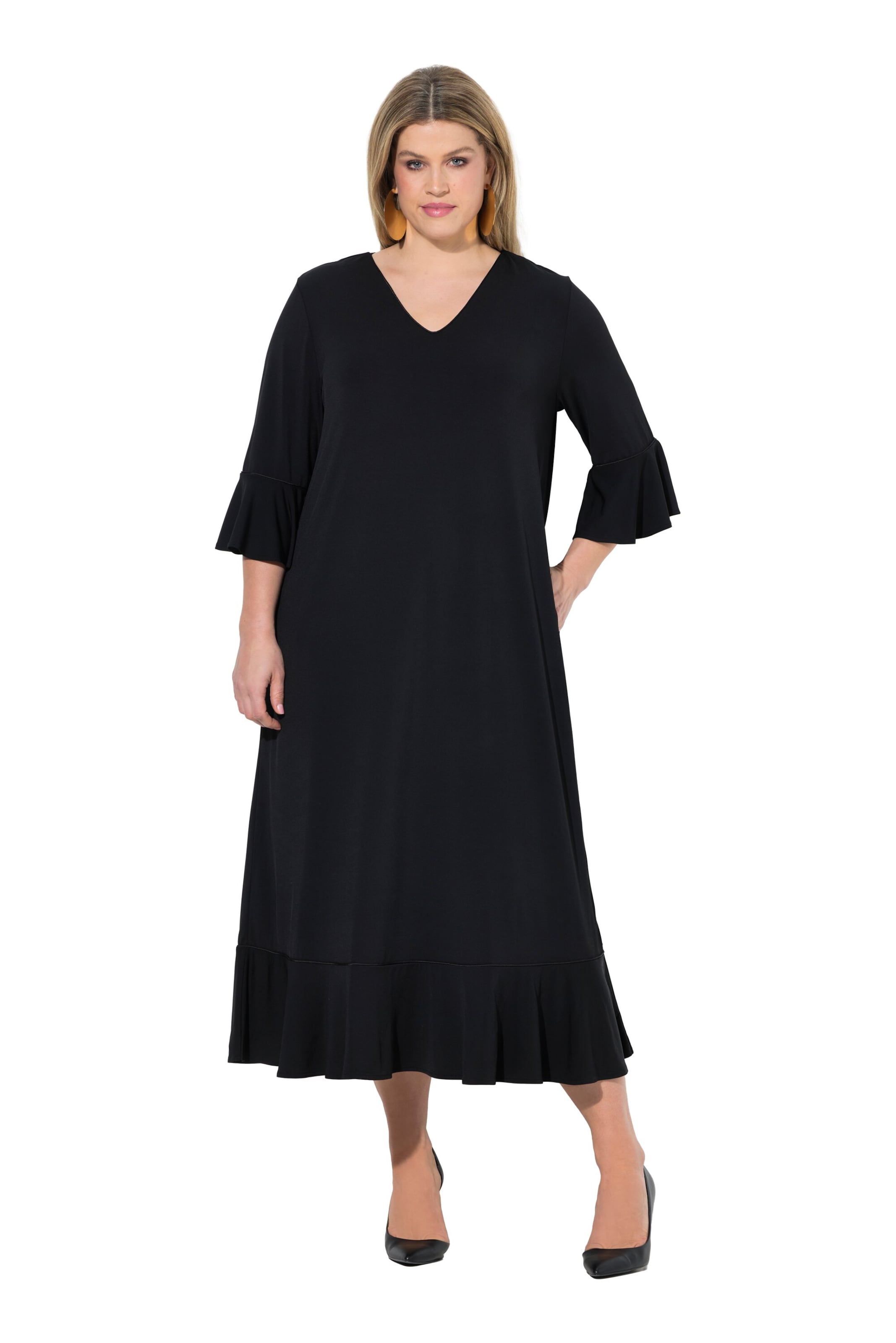 Ulla Popken Kleid in Schwarz: Vorderseite