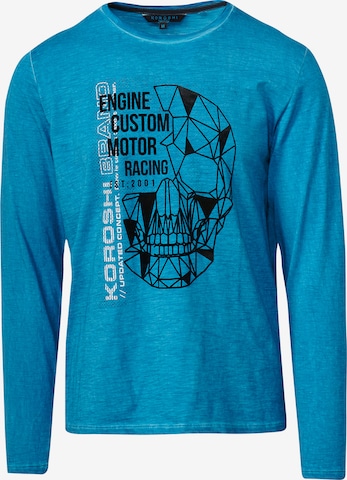 zils KOROSHI T-Krekls: no priekšpuses