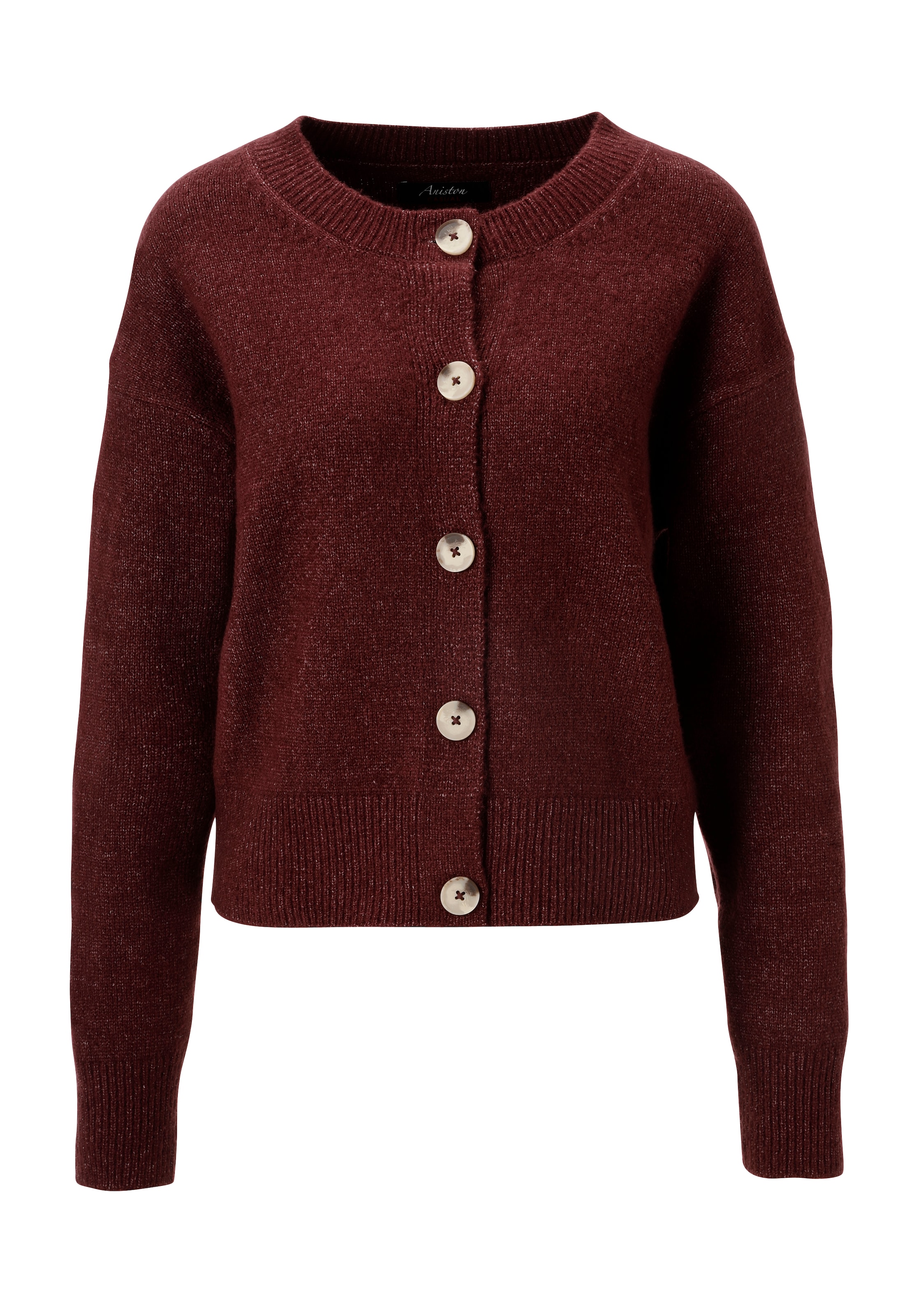 Aniston CASUAL Knit Cardigan in Red: front