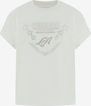 GUESS Μπλουζάκι 'LA STARS' σε λευκό: μπροστά