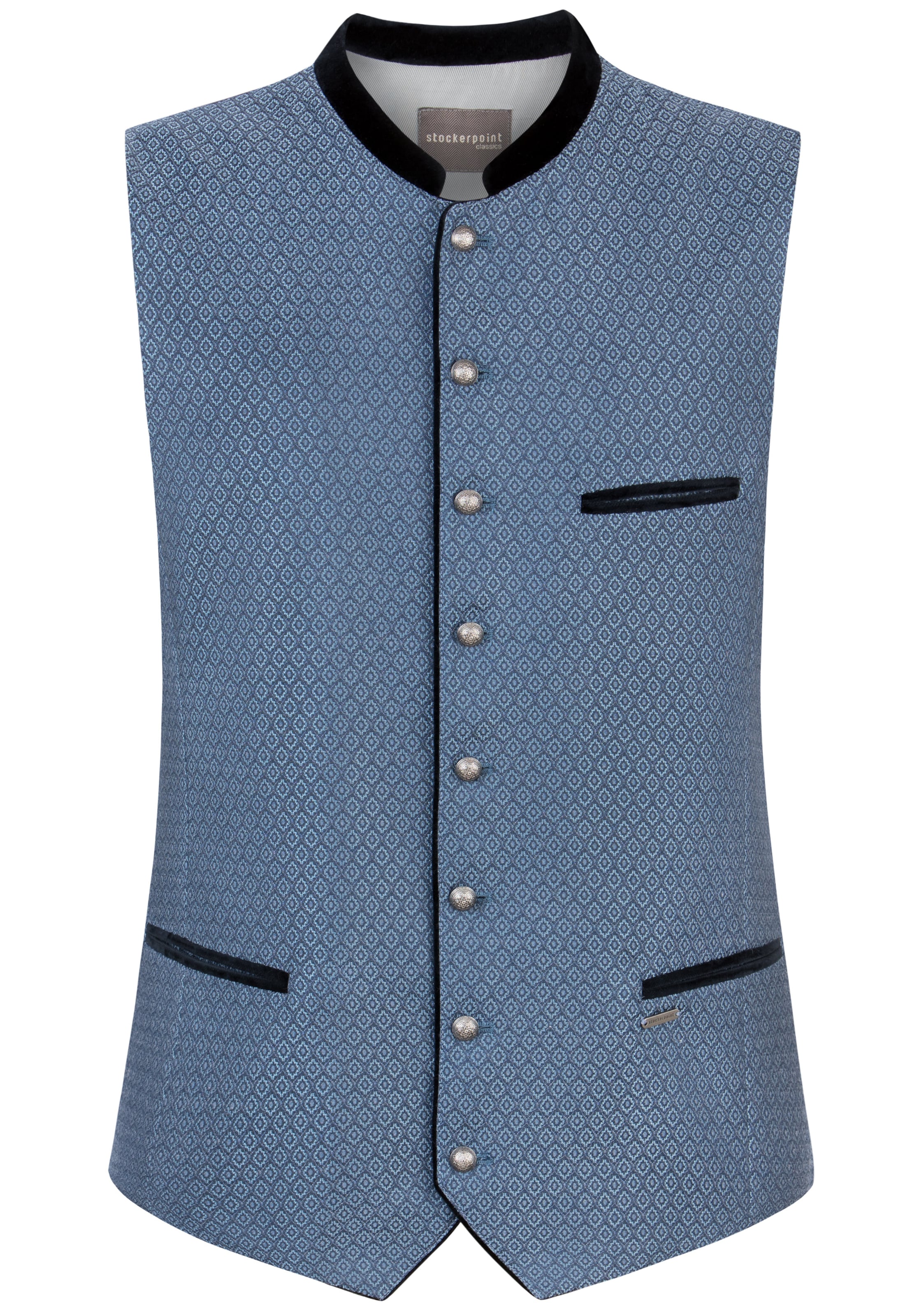 STOCKERPOINT Traditional Vest 'Amato' in Blue: front