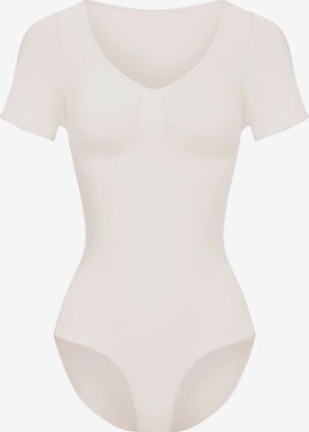 cfab Alakformáló body 'T-Shirt Bodysuit Sculpting Shapewear mit Slip' - bézs: elől