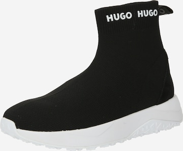 HUGO Red High-Top Sneakers 'Kane' in Black: front