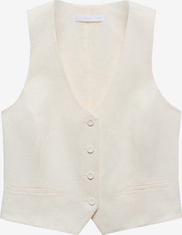 MANGO Kostymväst 'Max' i vit: framsida
