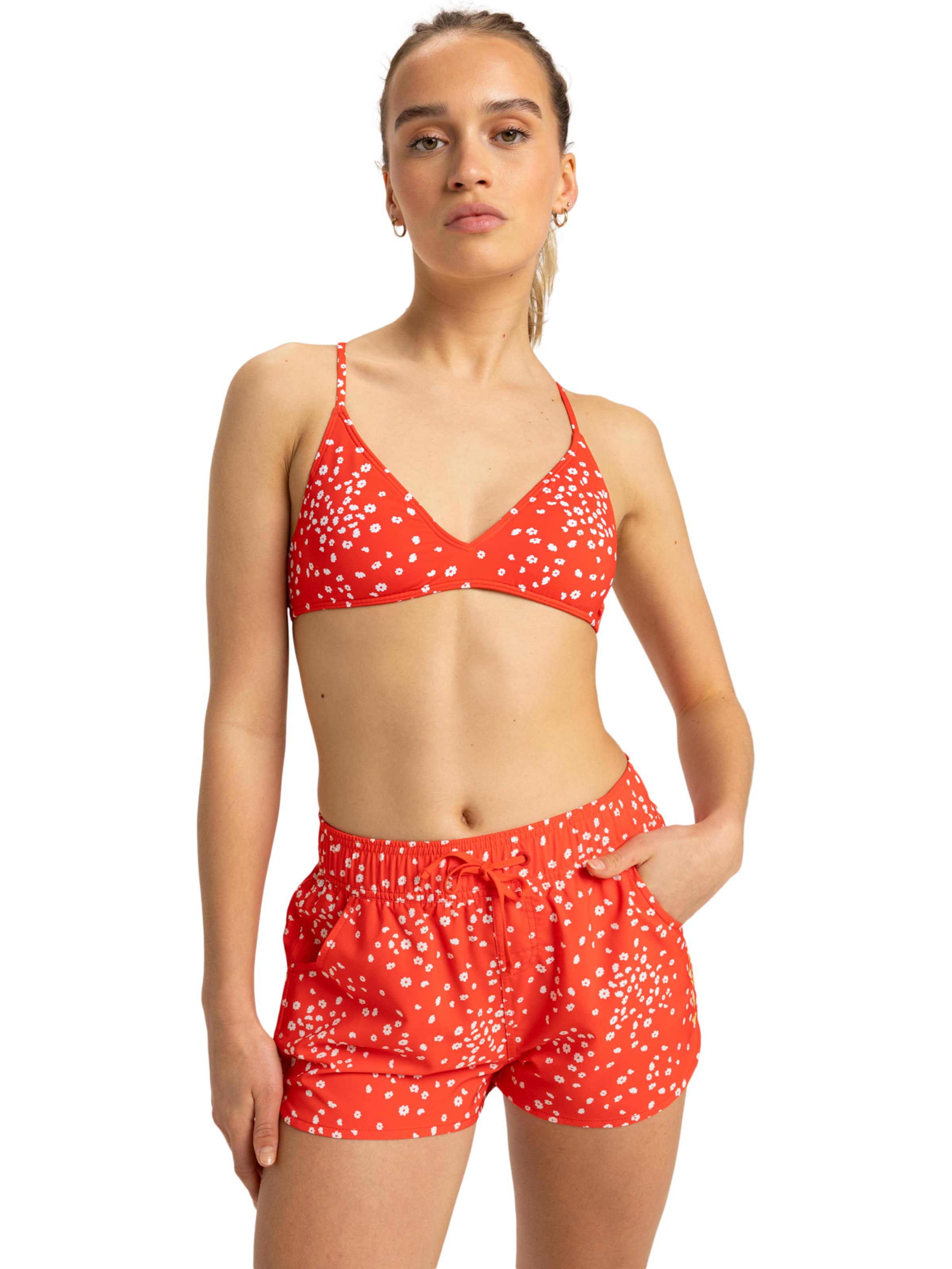Boardshorts 'Wave' ROXY en rouge : devant