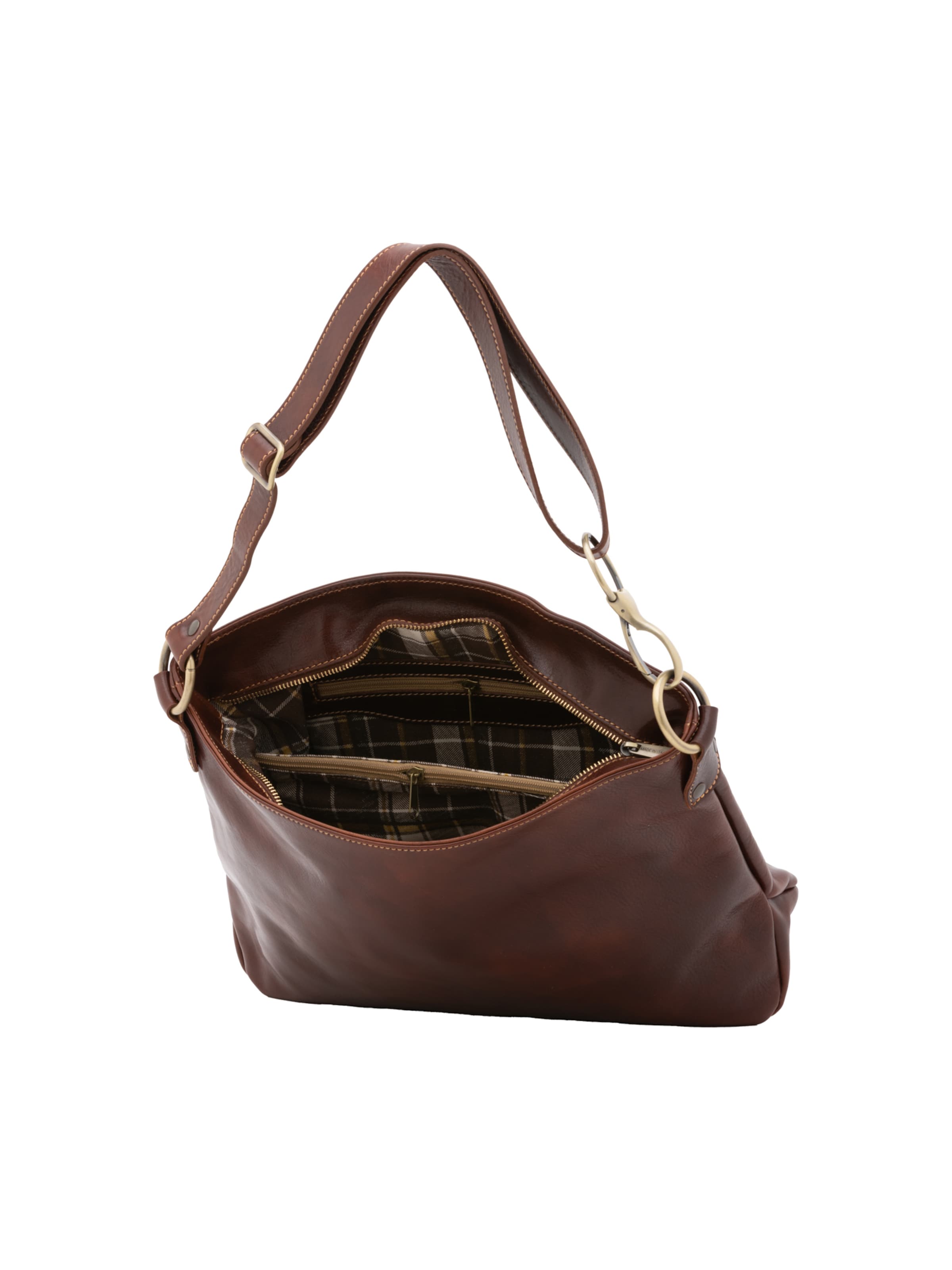 Borsa a spalla 'Borsa a Spalla Donna Pelle Vacchetta - Tracolla Regolabile e Zip' di I Fratelli in marrone
