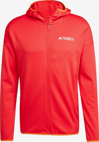 ADIDAS TERREX - Chaqueta polar funcional 'Terrex Xperior' en rojo: frente