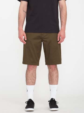 Volcom Regular Chino Pants in Brown: front