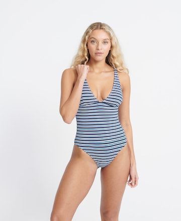 Superdry Swimsuit in Blue: front
