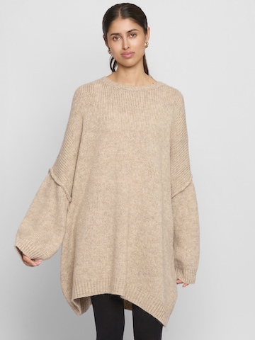 Lilavie Strickpullover ' Vanii ' in Beige: Vorderseite