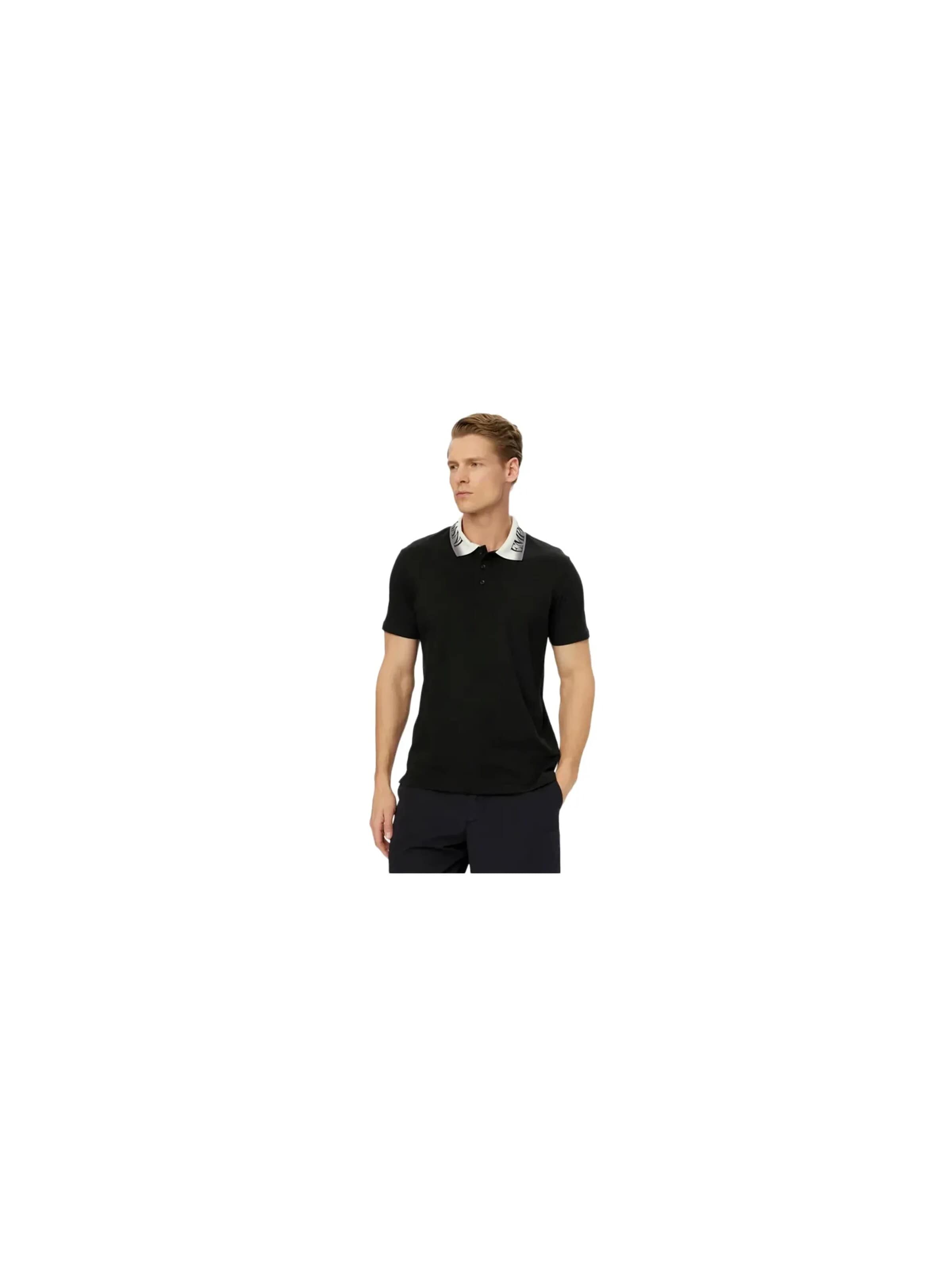 ARMANI - Camiseta 'Signature' en negro: frente
