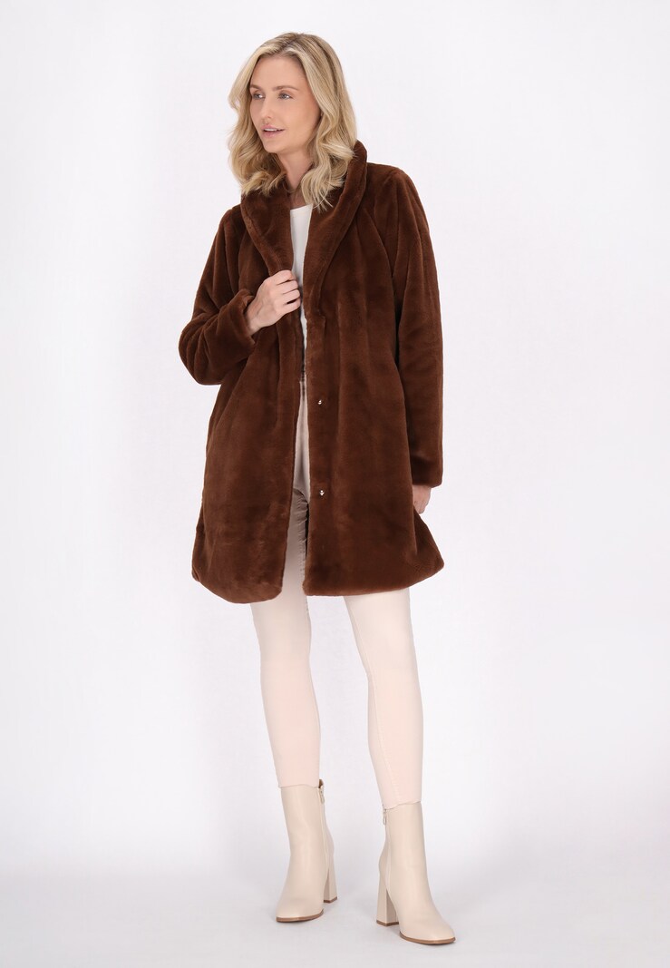 usha WHITE LABEL Mantel in Dunkelbraun ABOUT YOU