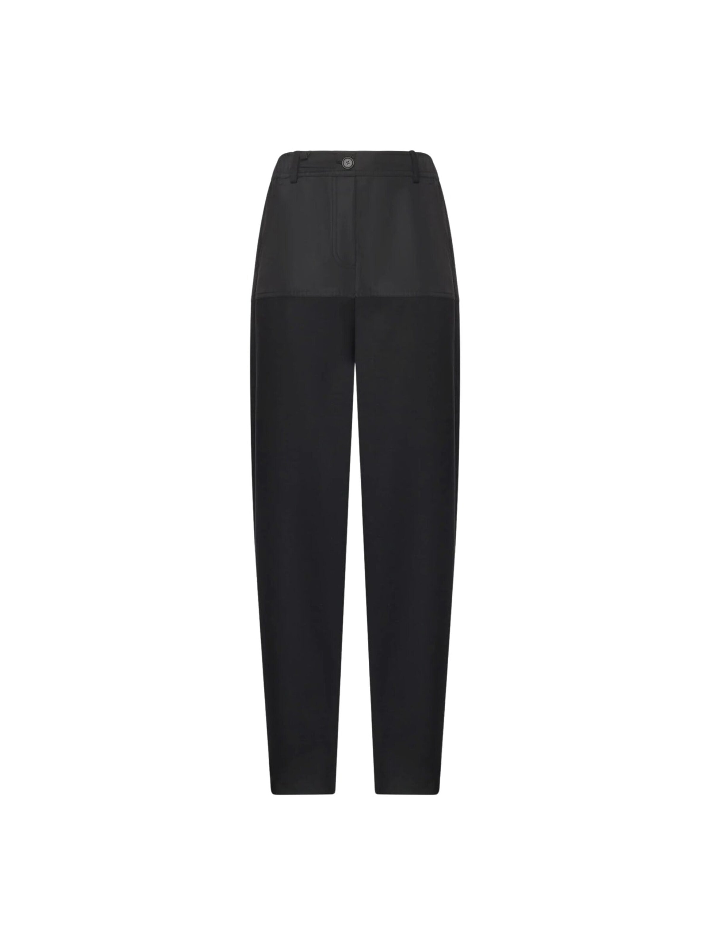 Pantaloni 'Mixed Wool Dual-Fabric Trousers' di PINKO in nero: frontale