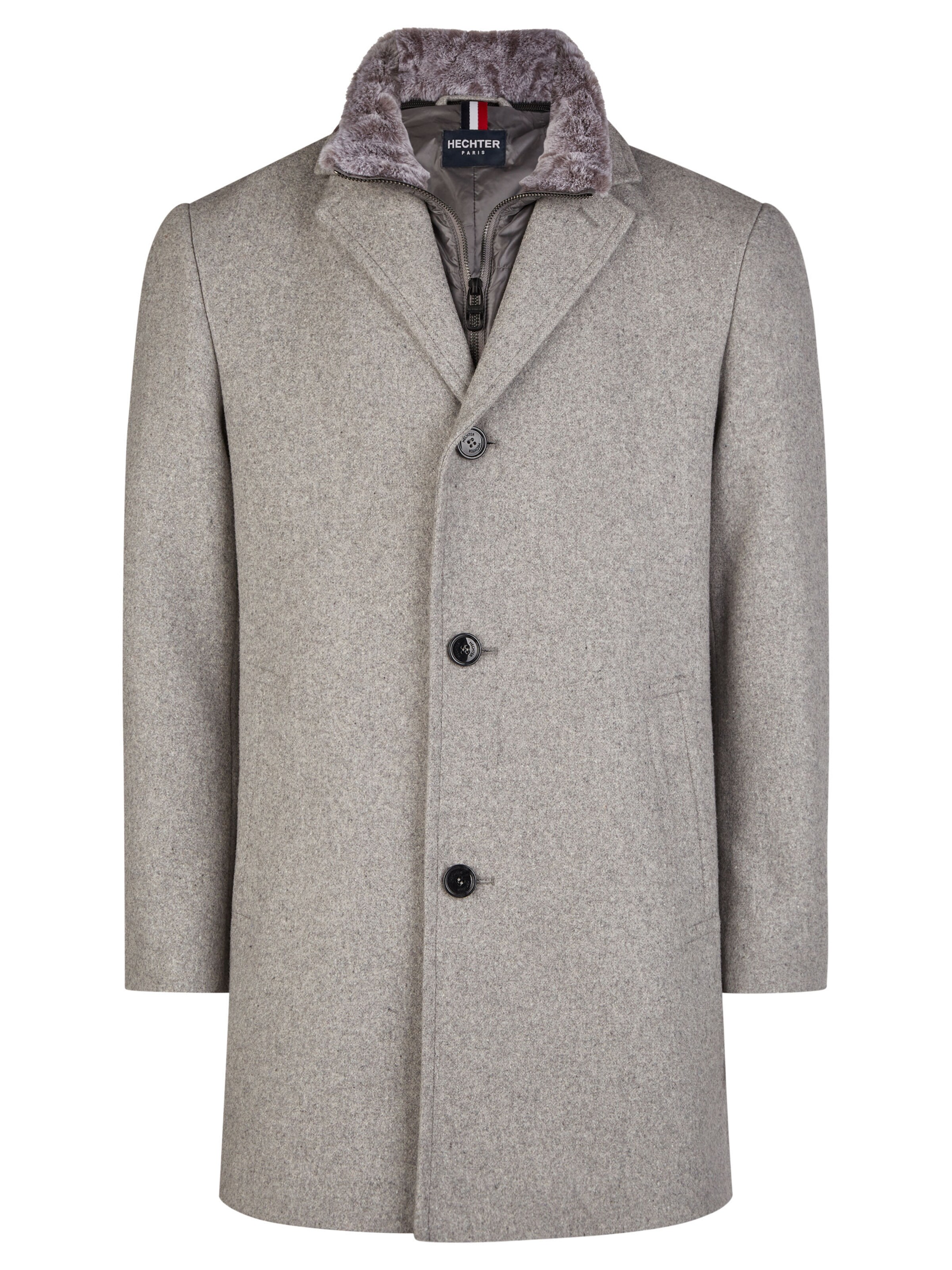 Manteau mi-saison HECHTER PARIS en gris : devant
