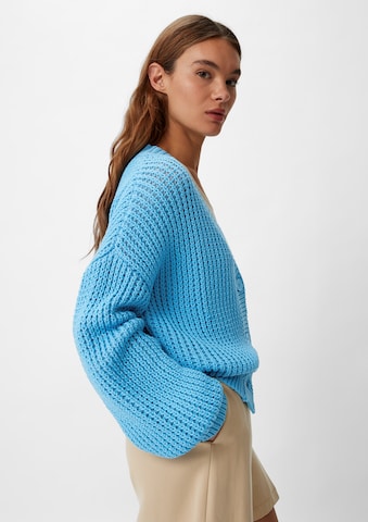 comma casual identity Knit cardigan in Blue: front