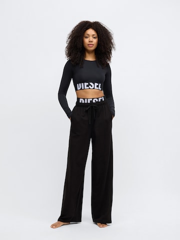 DIESEL Wide leg Pants 'LESLIE-D-POP' in Black