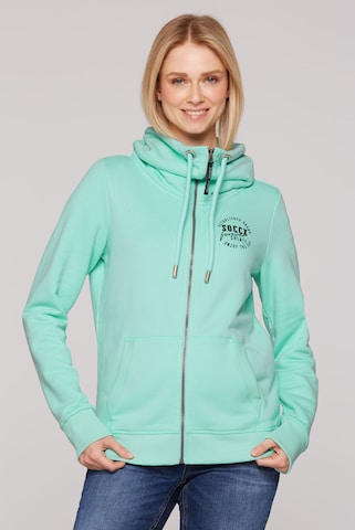 Soccx Zip-Up Hoodie in Blue: front