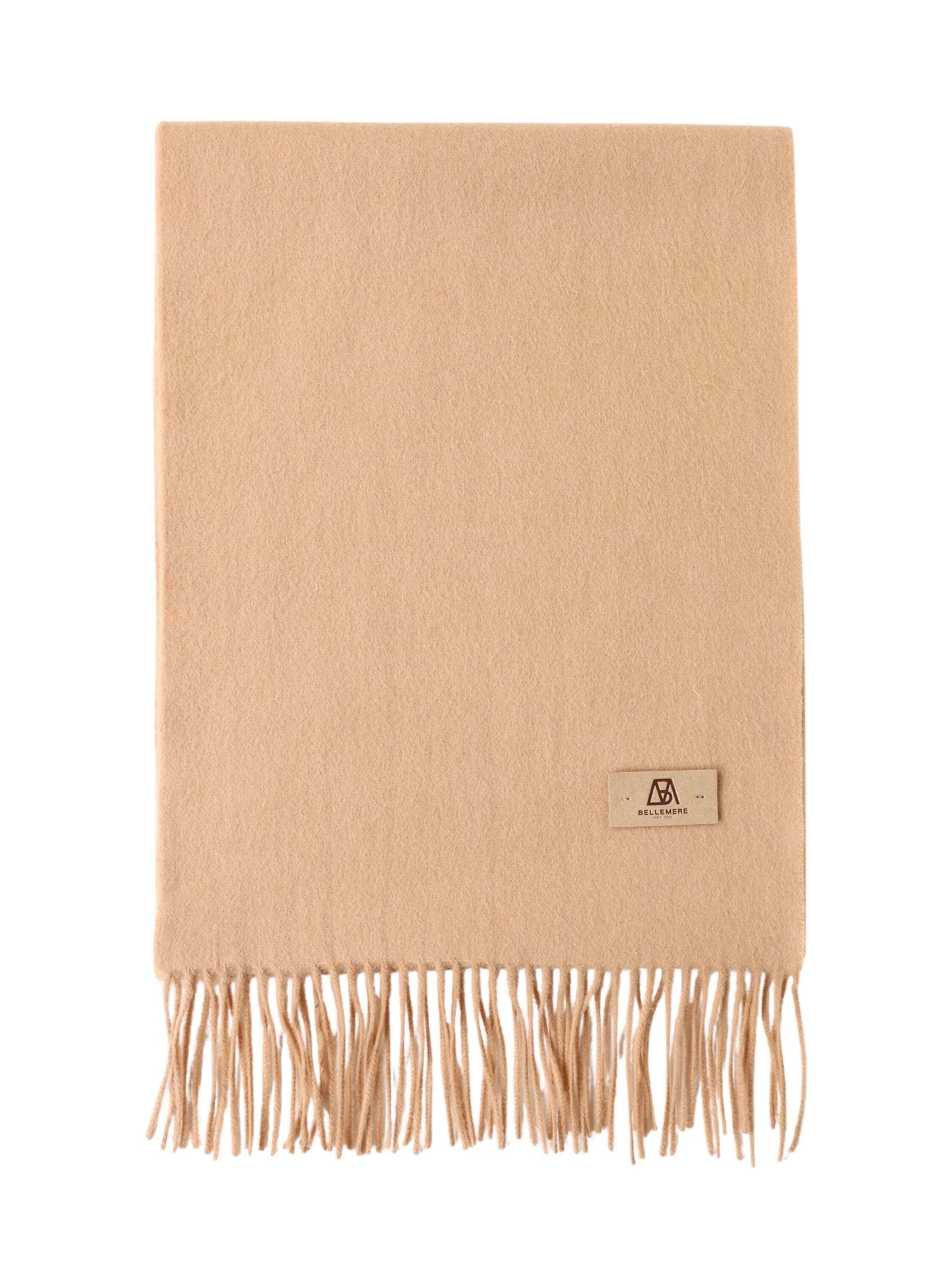 BELLEMERE NEW YORK Scarf 'Ultra-light Lambswool Scarf' in Brown: front
