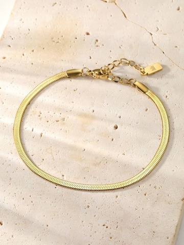 Hey Happiness Armband 'Serpent Flat' in Gold