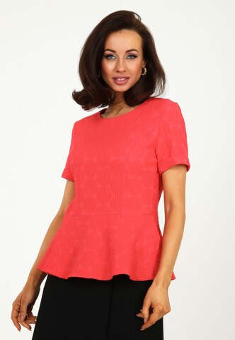 Awesome Apparel Blouse in Oranje: voorkant