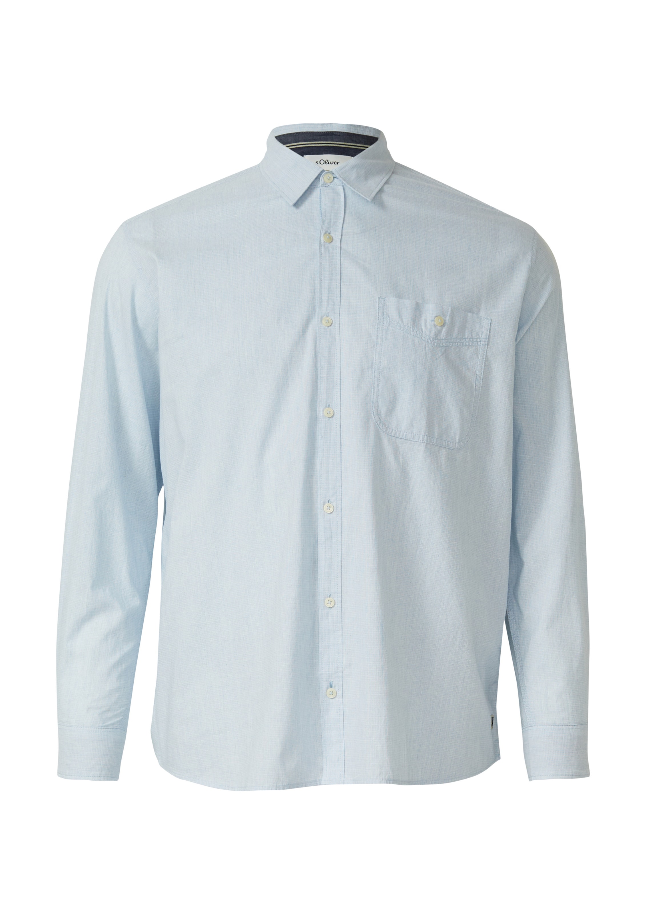 s.Oliver Regular Fit Hemd in Blau: Vorderseite
