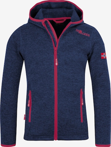 TROLLKIDS Fleece Jacket in Blue: front