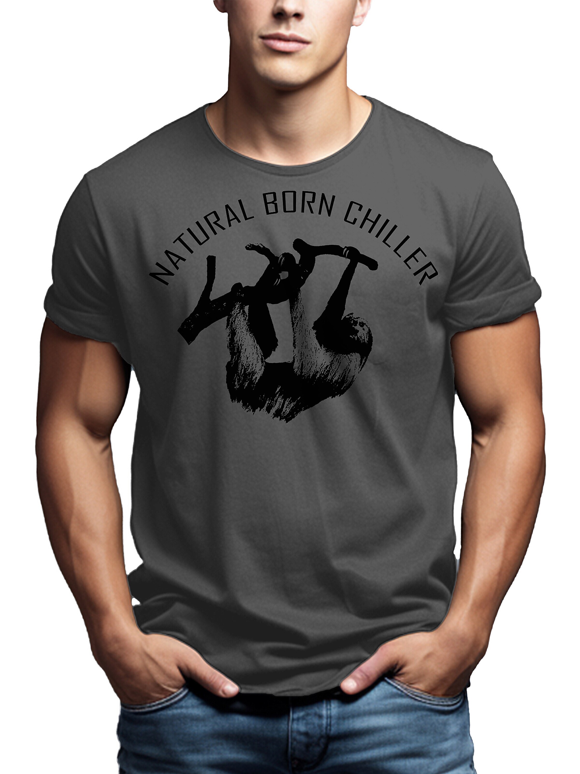MAKAYA Shirt 'BornChiller' in Grey