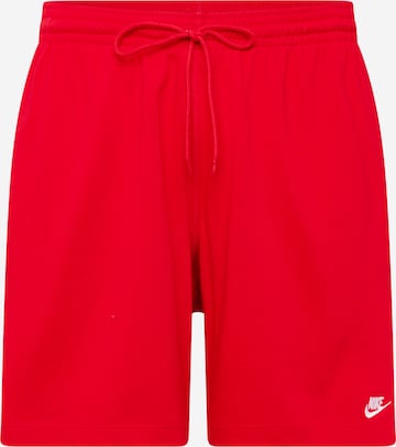 Nike Sportswear Normalny krój Spodnie 'Club' w kolorze czerwony: przód