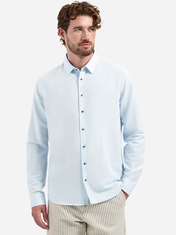 No Excess Regular Fit Skjorte i blå: forside