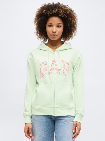 GAP Sweatjacke 'HERITAGE' in Grün: Vorderseite