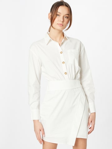 Femme Luxe Shirt Dress 'ANNA' in White: front