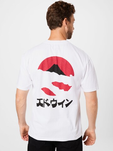 Tricou 'Kamifuji' de la EDWIN pe alb