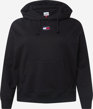 Tommy Jeans Curve - Sudadera en negro: frente