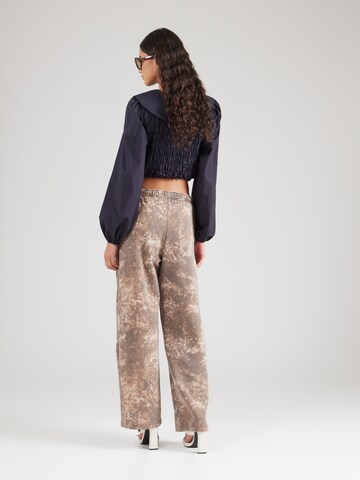 WEEKDAY Loosefit Kalhoty 'Davina' – zelená
