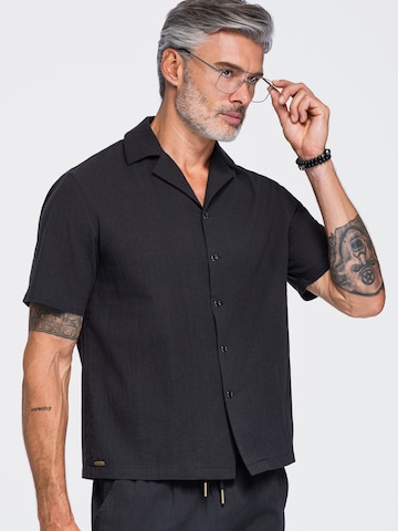 Ombre Regular fit Overhemd in Zwart