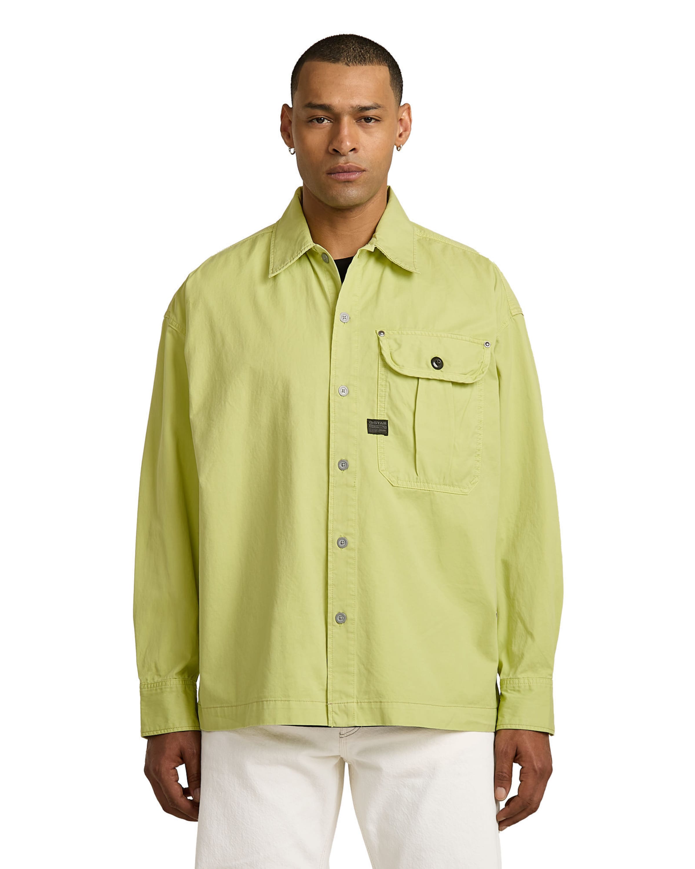 G-STAR Comfort fit Button Up Shirt in Green: front