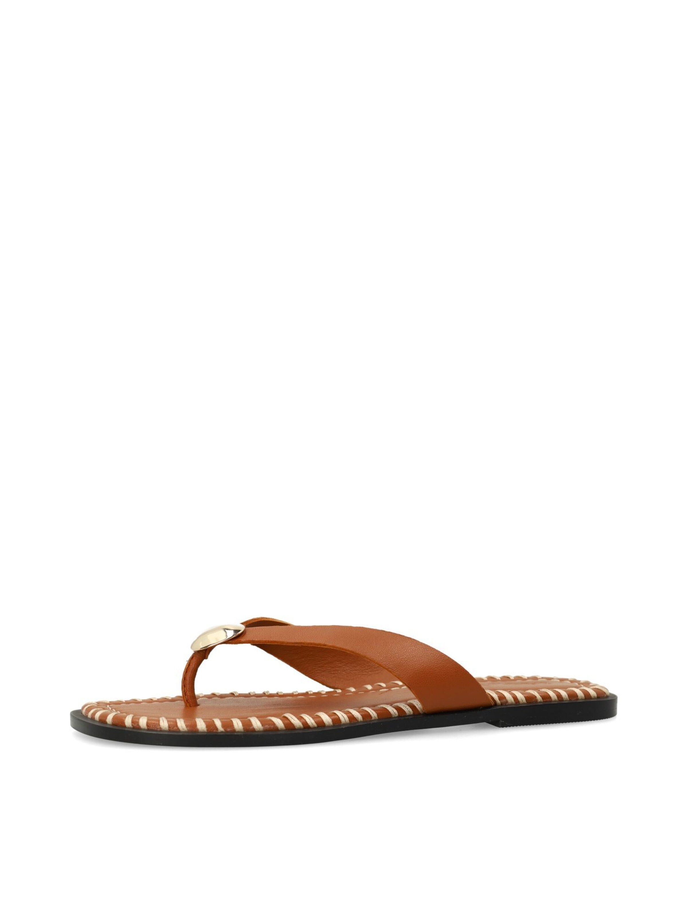 SACHA Teenslipper in Bruin: voorkant