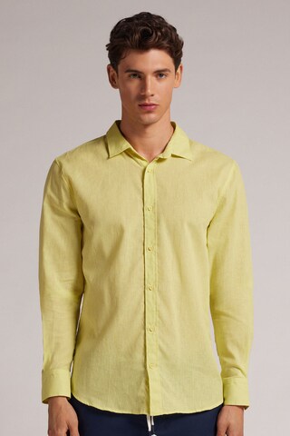 INTIMISSIMI Regular fit Button Up Shirt in Yellow: front