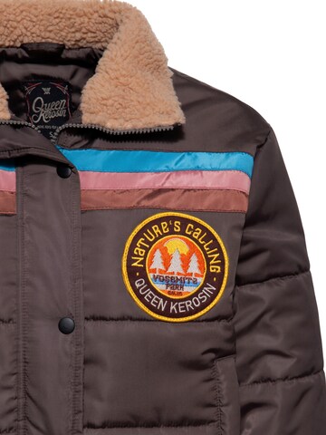 Queen Kerosin Winter Jacket 'Nature's Calling' in Brown