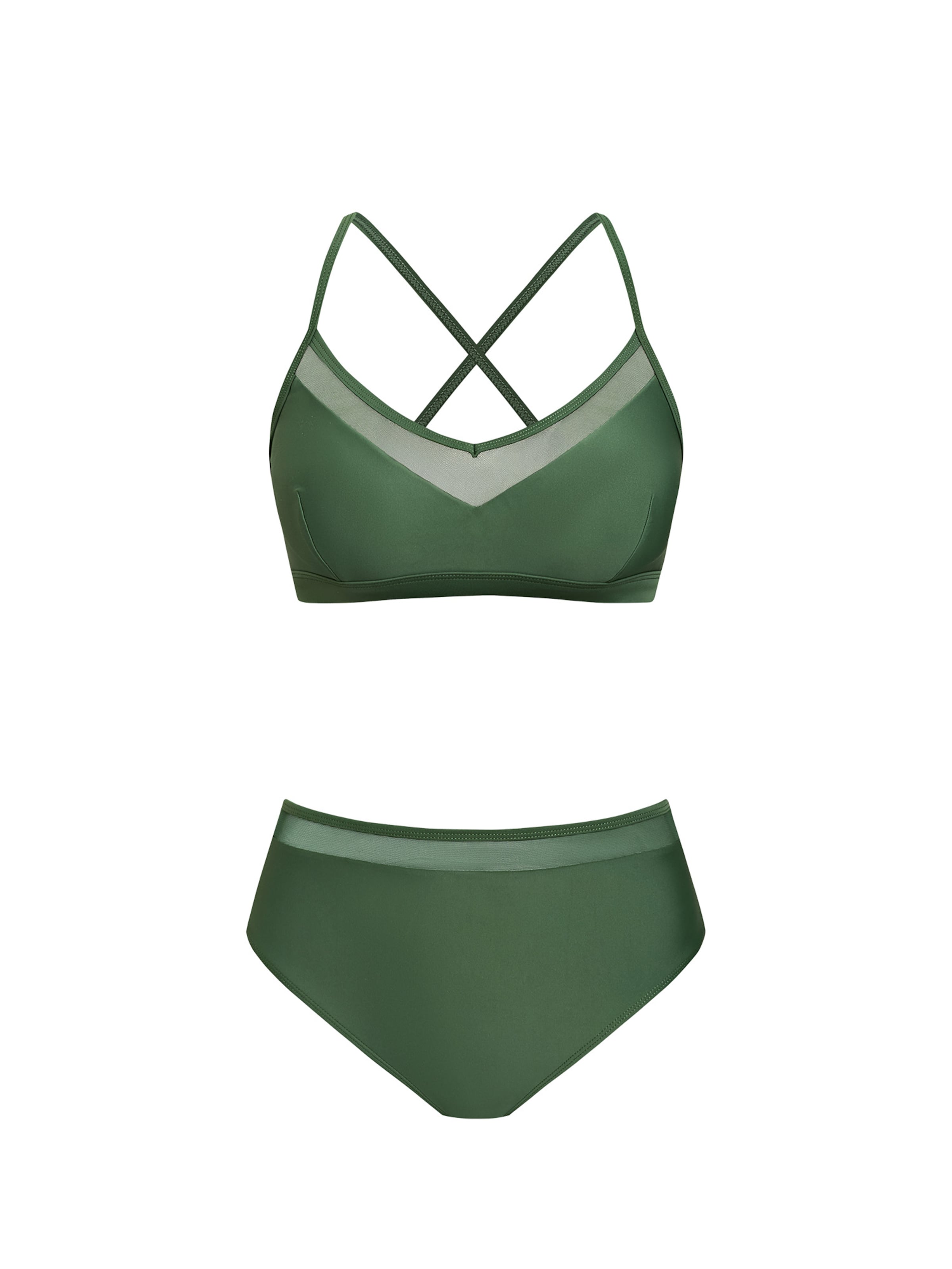 Cupshe Bikini‌ in Grün: Vorderseite