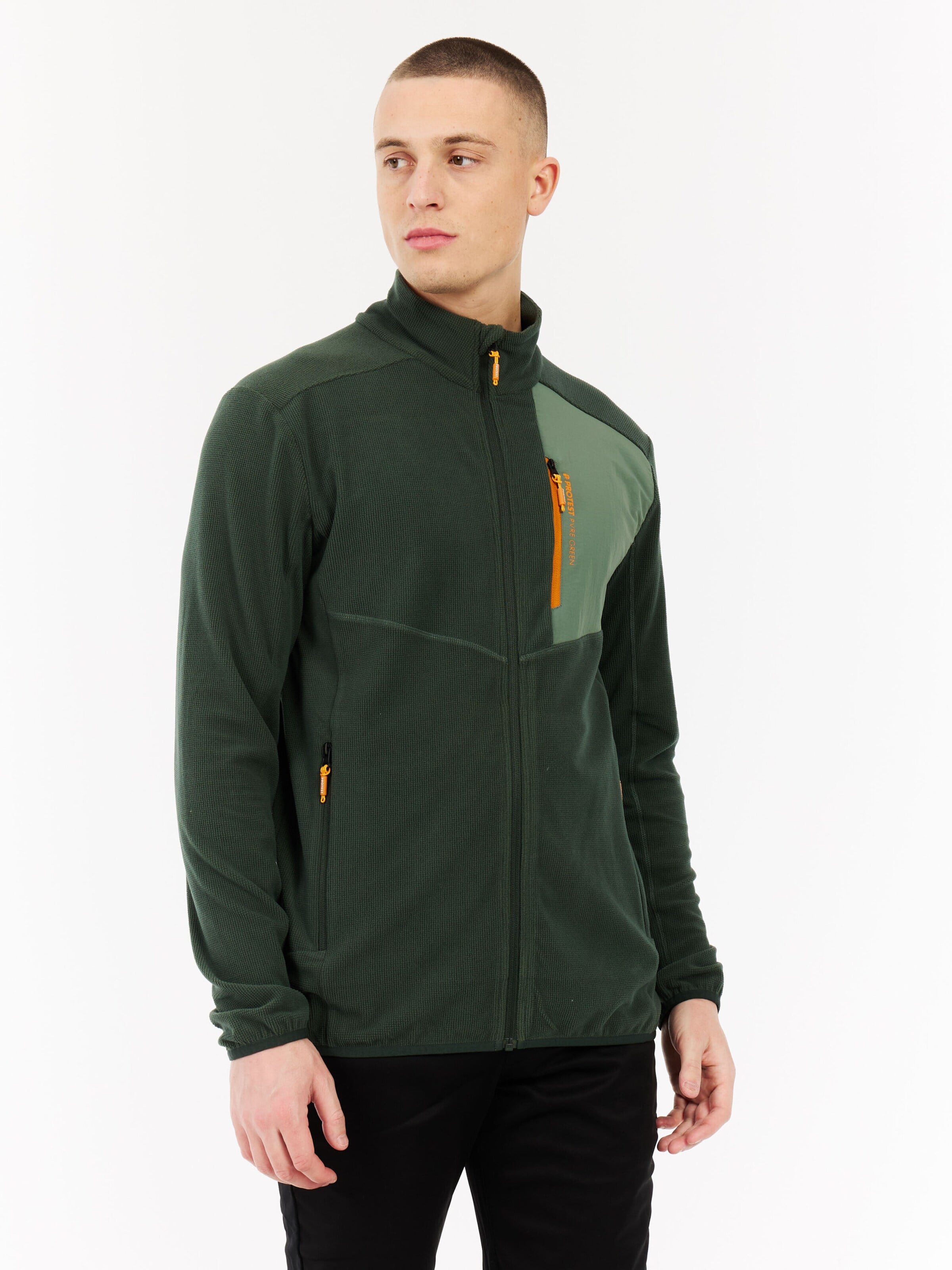PROTEST Fleece jas 'PRTPallas' in Groen: voorkant