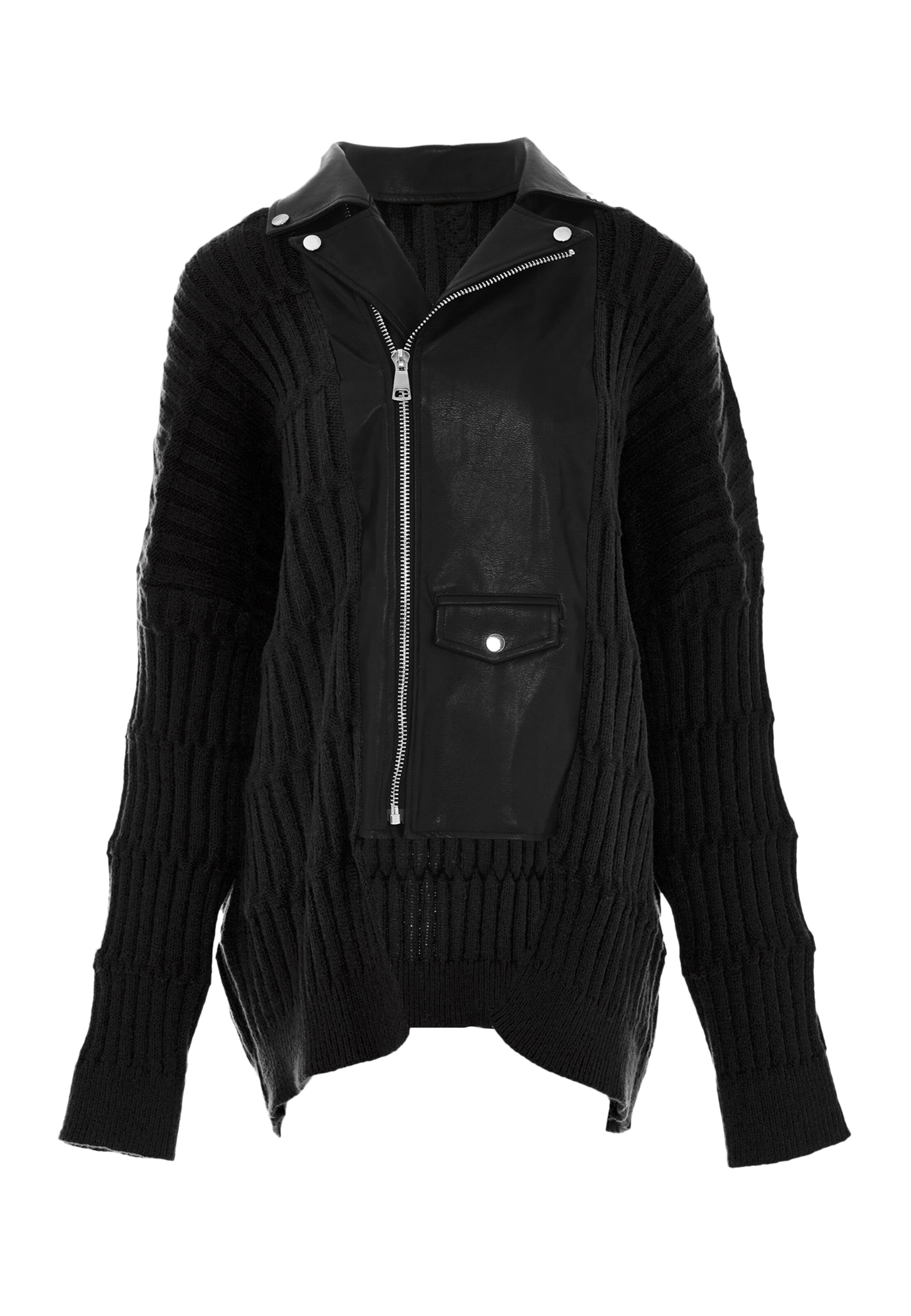 NAEMI Knit cardigan in Black: front