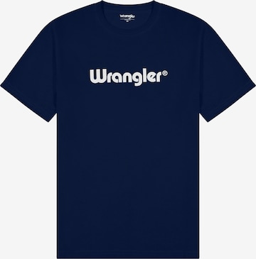 WRANGLER Shirt 'LOGO TEE' in Blue: front