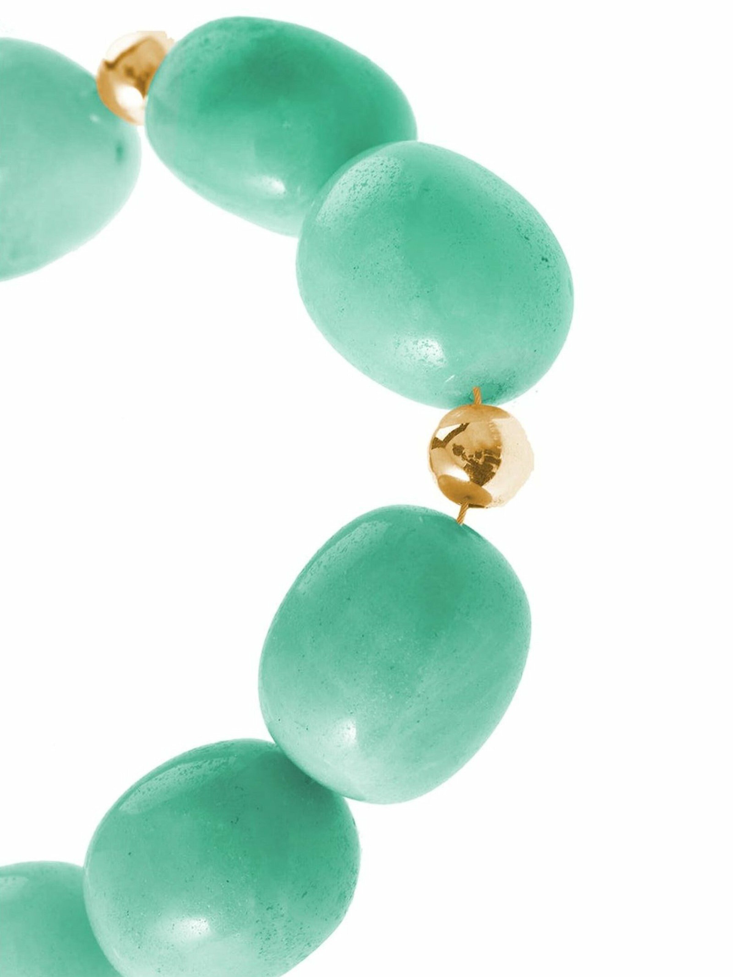 Gemshine Bracelet 'JADE TUMBLE' in Gold
