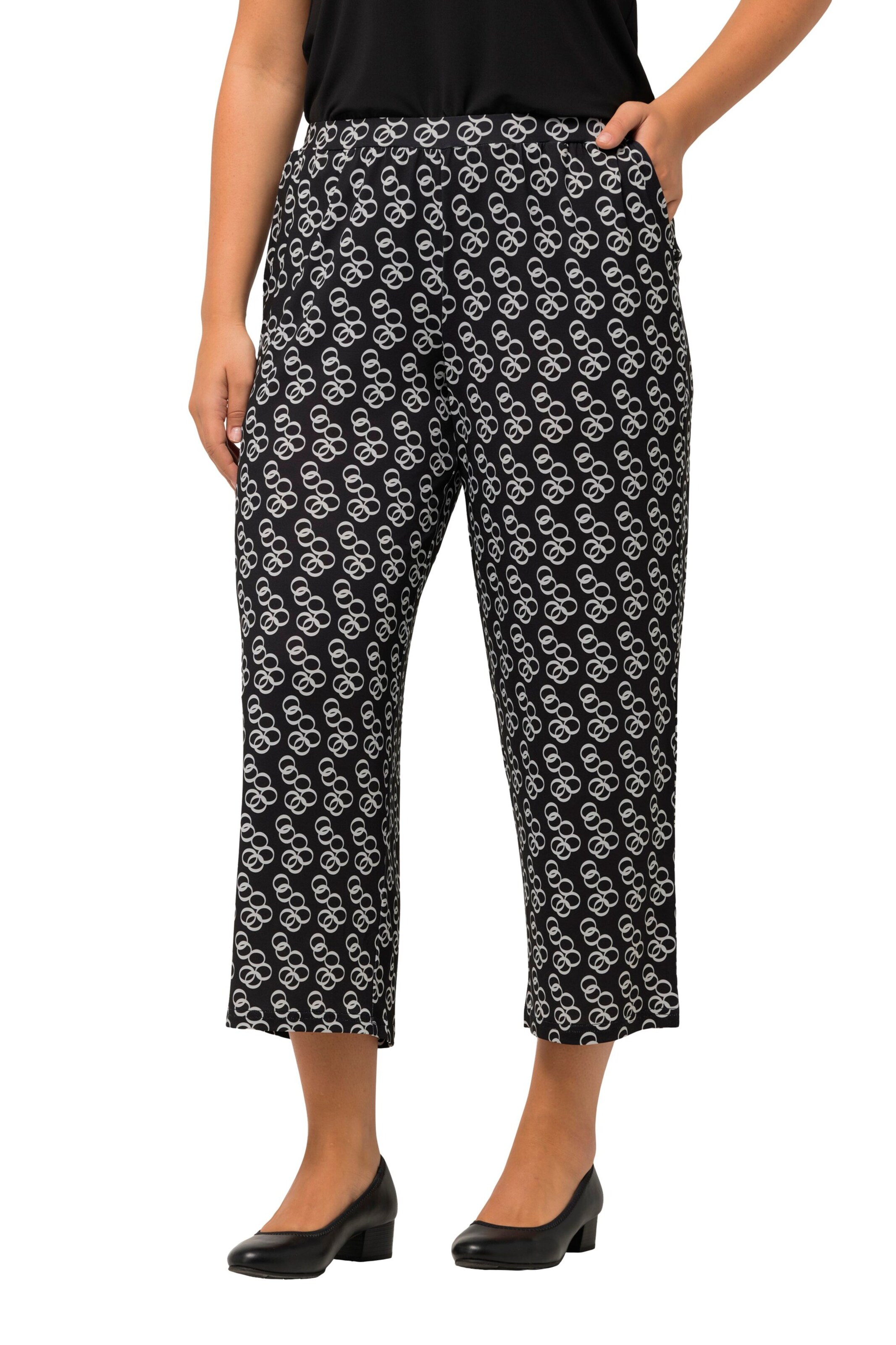 Ulla Popken Regular Broek in Blauw: voorkant