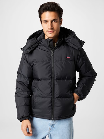 LEVI'S ® Vinterjakke 'Hooded Fillmore Short Jacket' i svart: forside