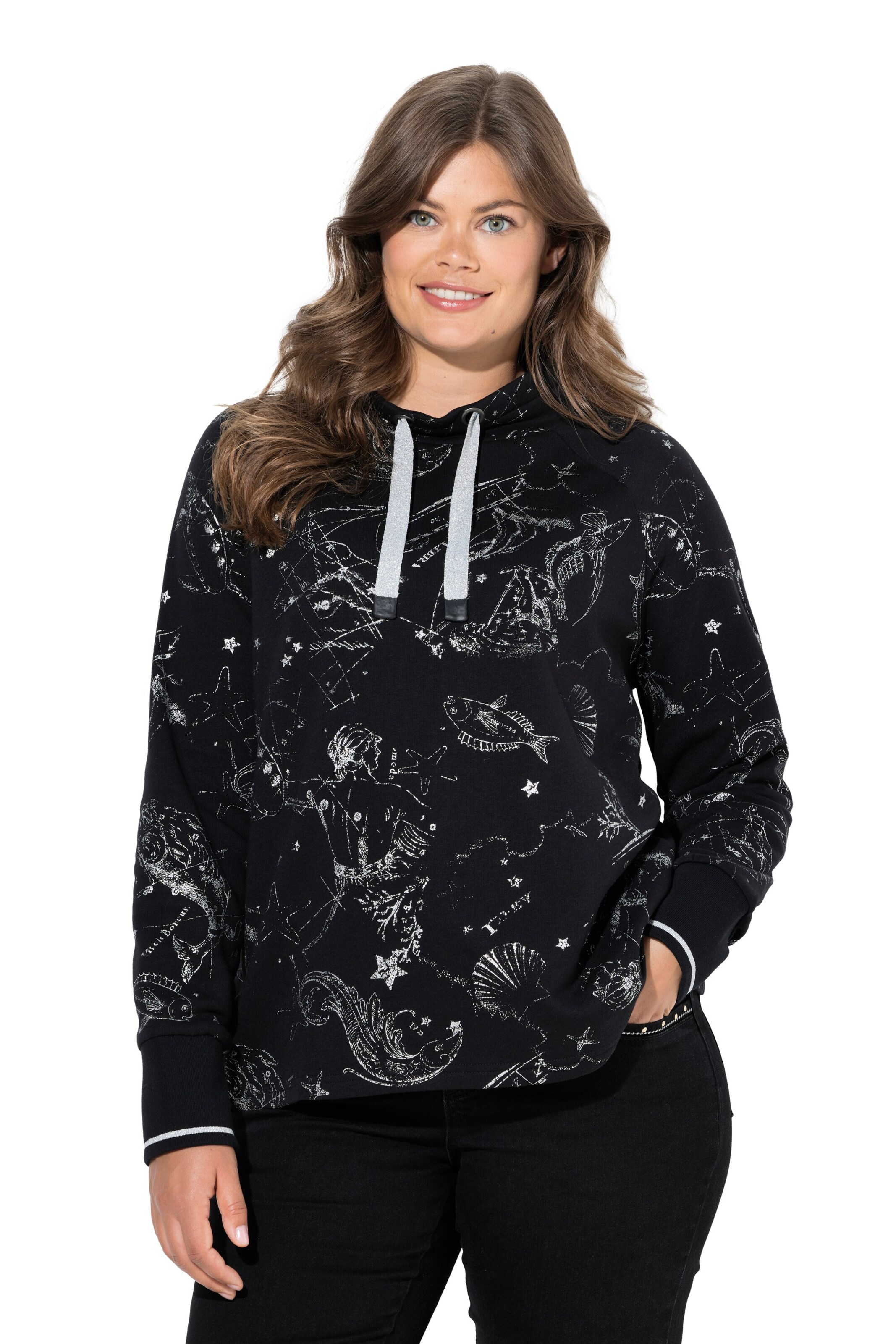 LAURASØN Sweatshirt in Grey: front