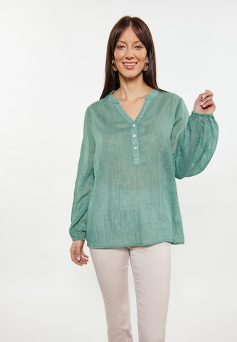 usha WHITE LABEL Blouse in Groen: voorkant